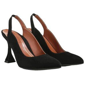Vionic Women's Adalena Slingback Heeled Dress Shoe Black Suede